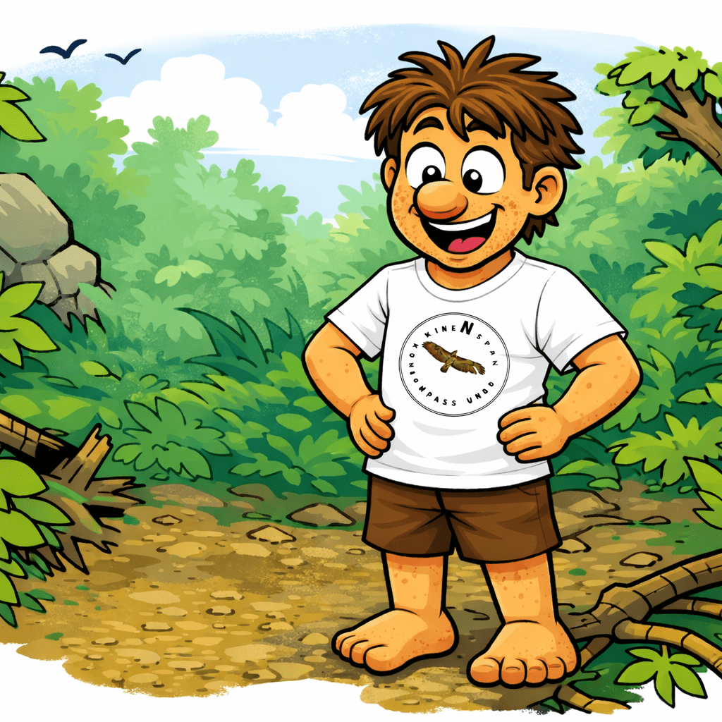Survival-Tarzan mit T-Shirt
